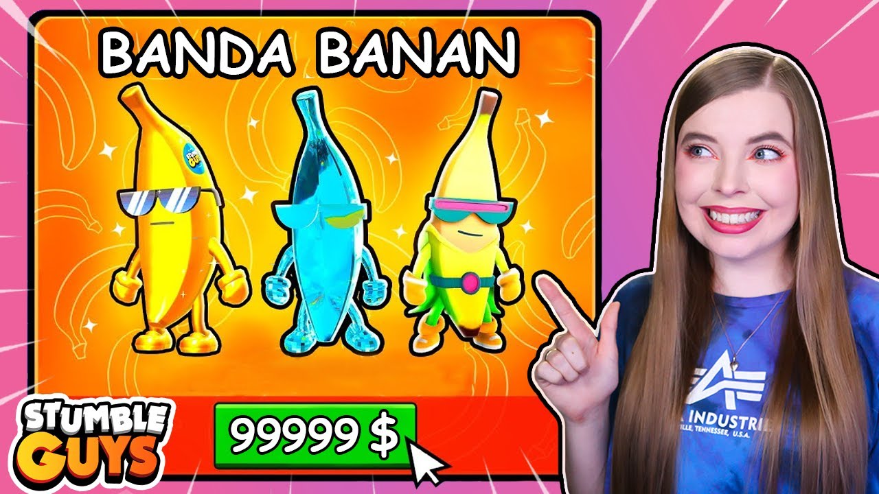 WYDAŁAM 99999$ NA NOWEGO BANANOWEGO SKINA W STUMBLE GUYS
