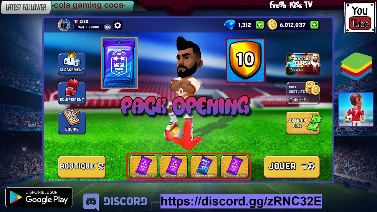 [FR] Mini Football J'ai drop un MÉGA PACK x110 + LVL 10 !