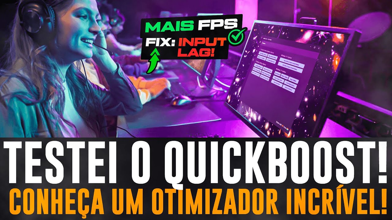 COMO OTIMIZAR O PC COM O QUICKBOOST ! AUMENTAR O FPS E DIMINUIR O INPUT LAG (DELAY) NOS JOGOS !