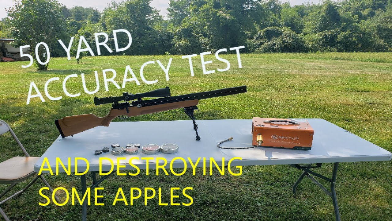 Air Venturi Avenger 25 Caliber 50 Yard Accuracy- Apple Slayer, Like A Laser