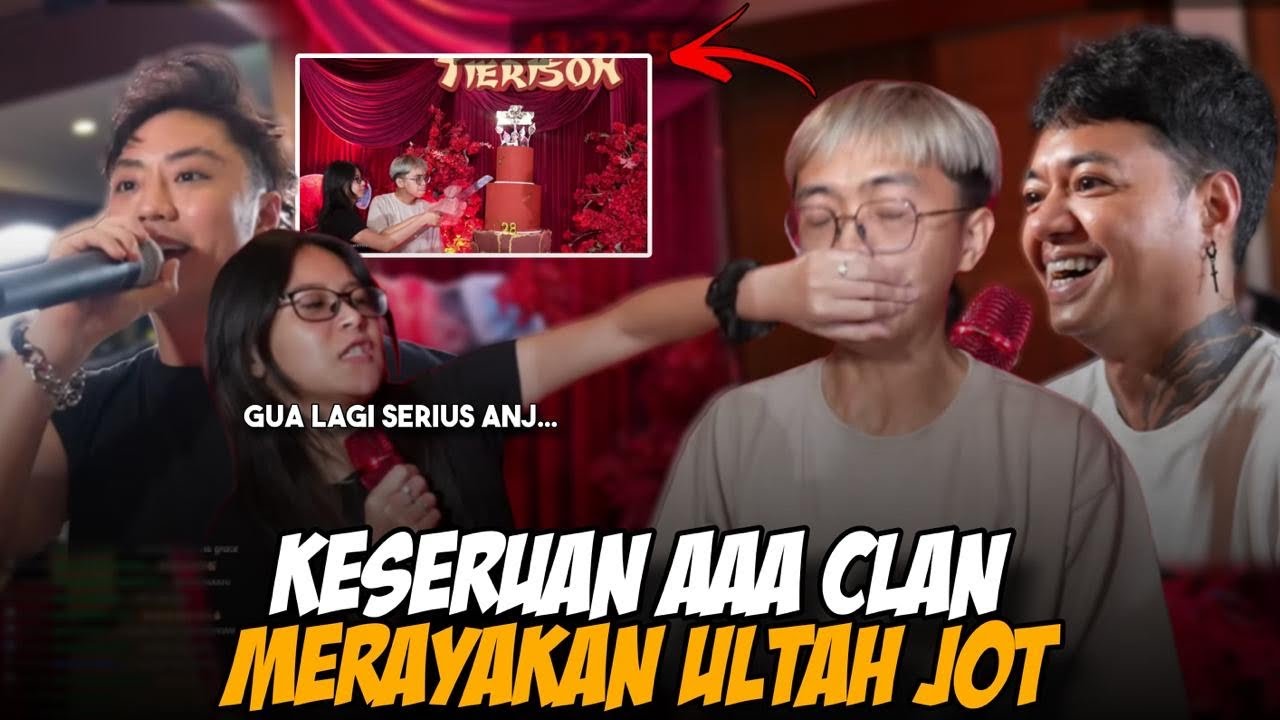 KESERUAN AAA CLAN NGERAYAIN ULTAH JOT🥳 MASII AJA GIMMICK DI MOMENT SERIUS🤣 #marapthon3 #yb #tierison