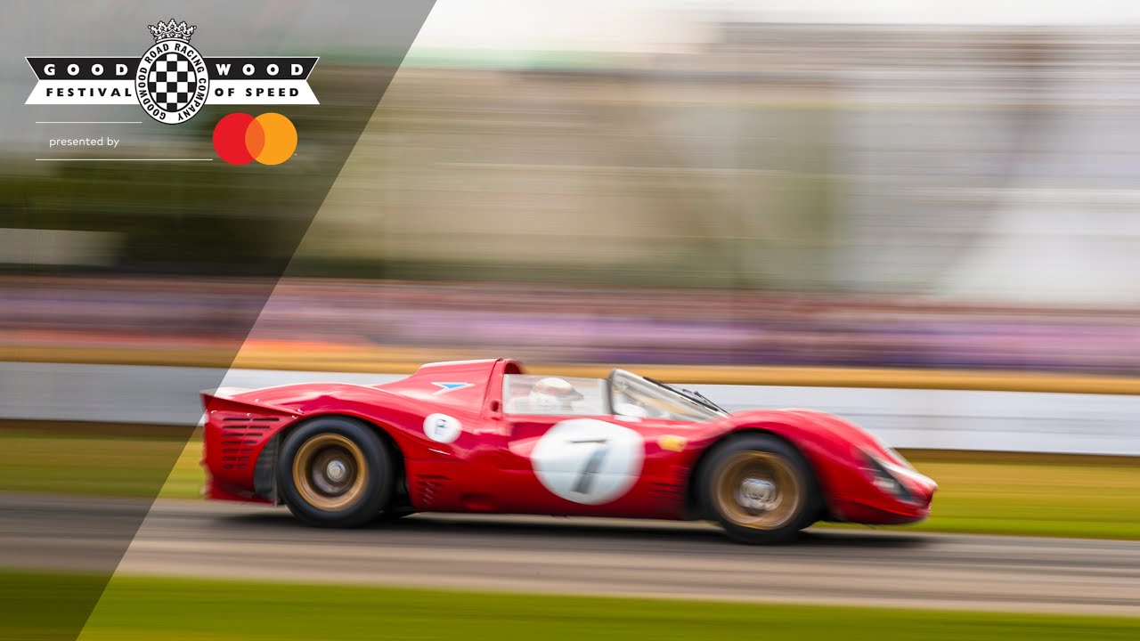 Джеки Стюарт водит самую красивую машину в истории | Ferrari P4 в Гудвуде