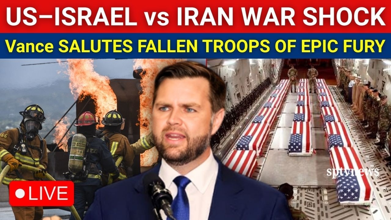 LIVE: JD Vance Honors Firefighters, Salutes Fallen Soldiers After Deadly U.S–Iran War Escalation