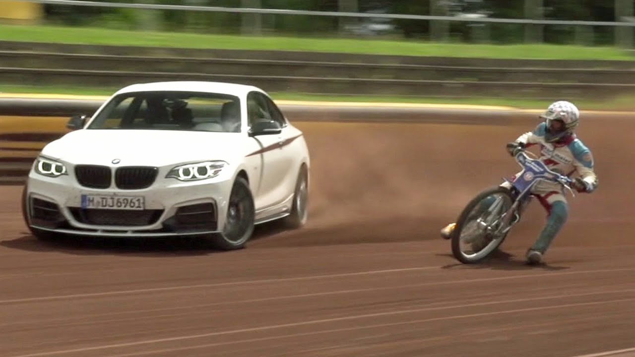 ДРИФТ-ГОНКА - BMW M235i против спидвейного мотоцикла