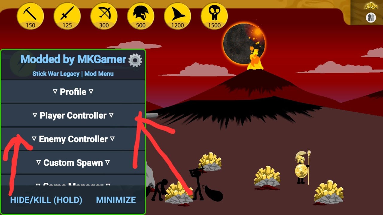 Stick war legacy Mod Menu Version V2023.5.1615 By Modded MK Gamer 