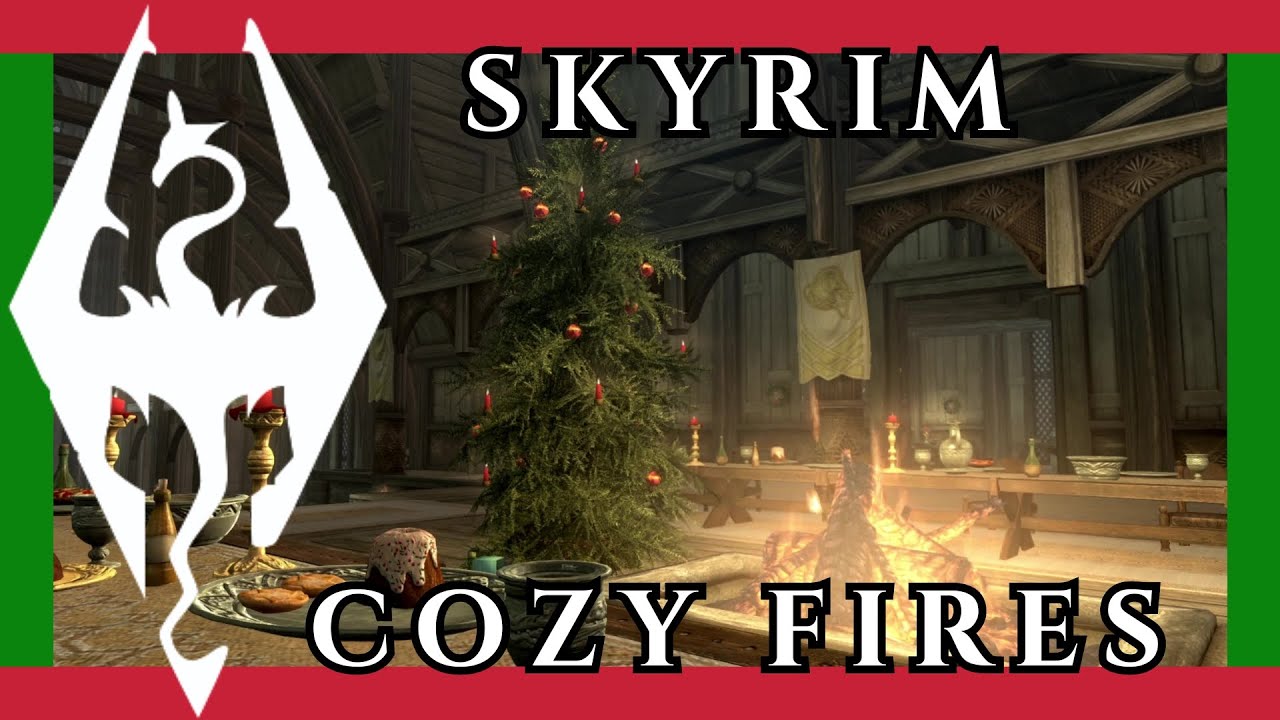 Skyrim Cozy Fires and Holiday Music🎄🎁Happy Saturalia