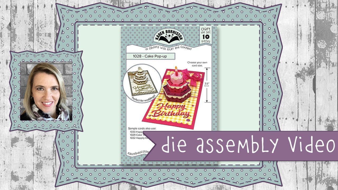 Karen Burniston Die Set #1028 Cake Pop-up Assembly
