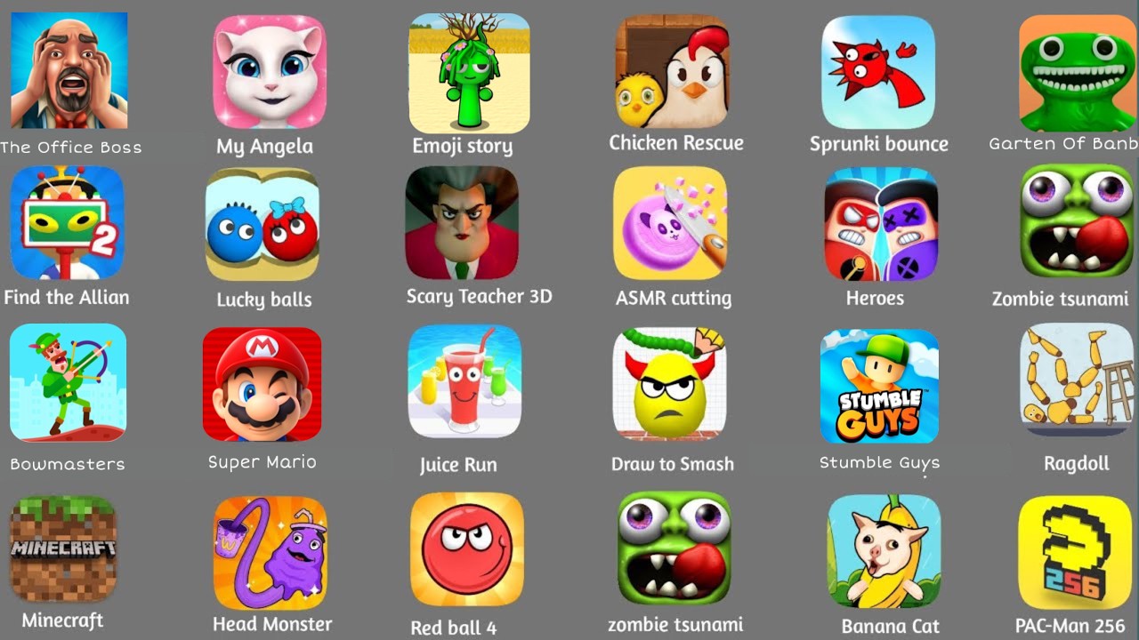 Poppy Play Time Chapter 5,Scary Teacher,Roblox,Minecraft,Skibidi Toilet,Red Ball 4,Sprunki survival