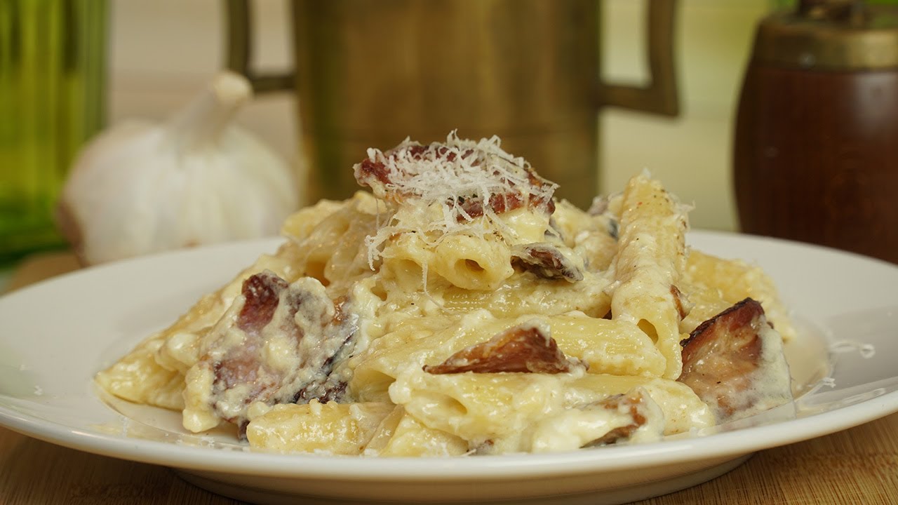 Vynikající a hlavně rychlé SMETANOVÉ TĚSTOVINY se slaninou  | Vaříme s Kubíčkem  (RECEPT #83)