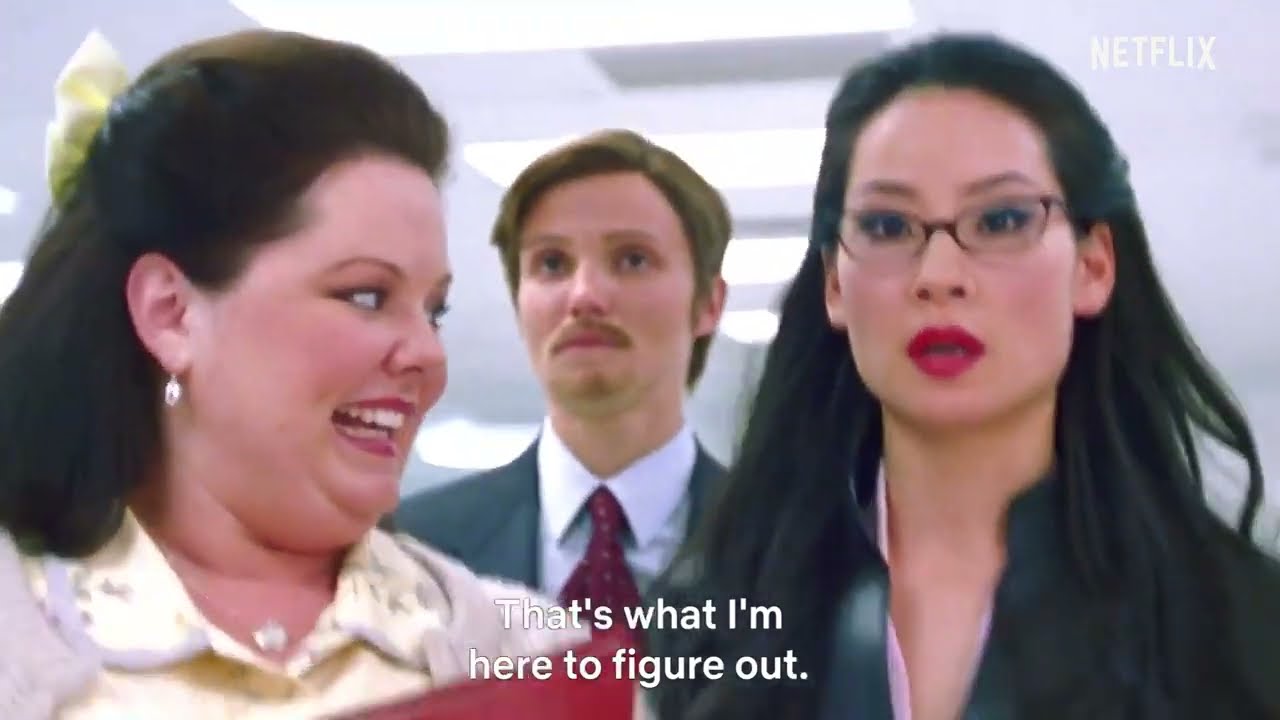 Charlie's Angels leather skirt scene