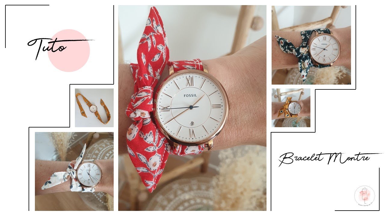 Tuto Couture Bracelet Montre (Upcycling)