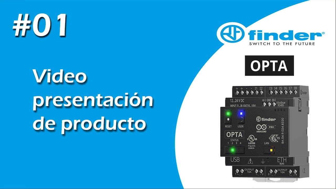 Presentación de producto Finder Opta - Arduino Opta