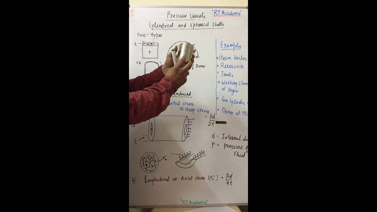 Basics of all kind of stress in pressure vessel (Thin vs Thick) and Efficiency II hoop stress etc