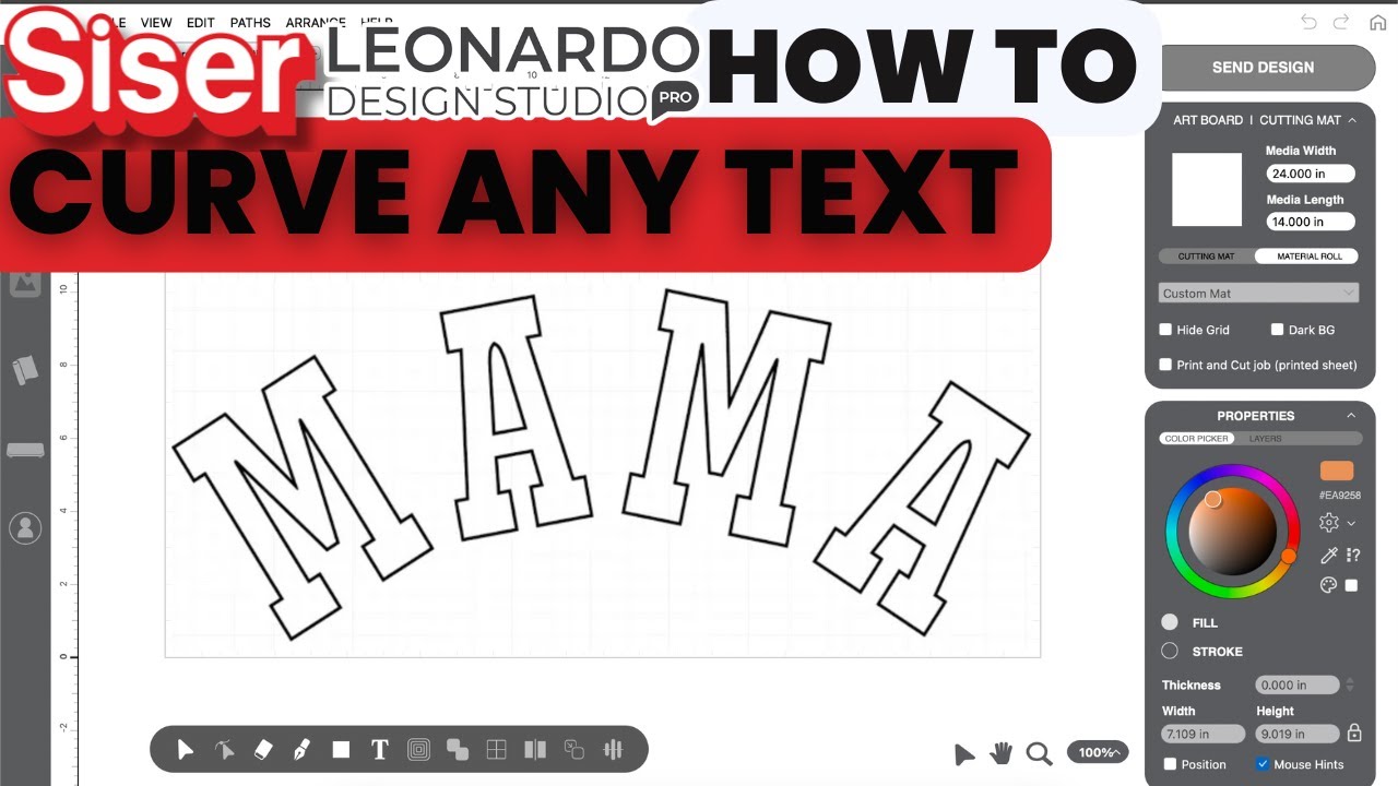Creating Curved Text With Siser Leonardo