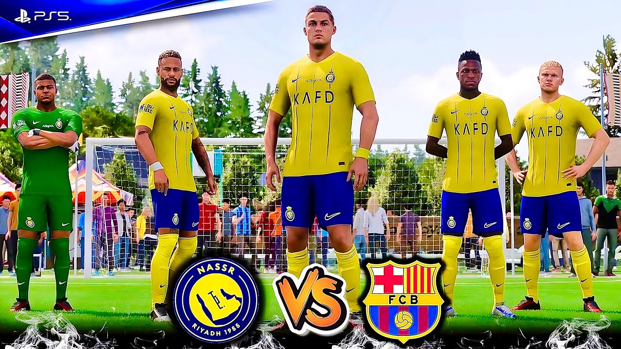 RONALDO, NEYMAR, RASHFORD, GK MBAPPE, VINI JR ALL STARS l AL NASSR vs BARCELONA l FIFA VOLTA PS5