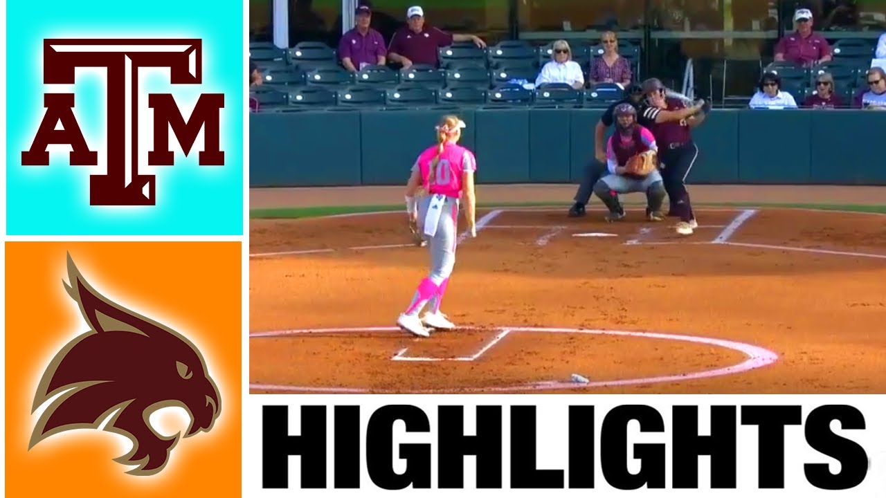 #24 Texas A&M vs Texas State Highlights | NCAA Softball Highlights | 2023 College Softball