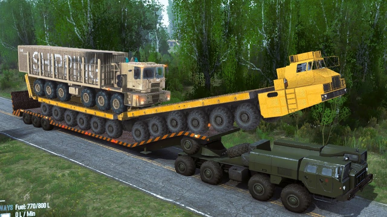 Spintires MudRunner - MAZ-7310RS 8x8 Longest Trailer Heavy Transport   Volat MZKT 79086 - Maz 7907
