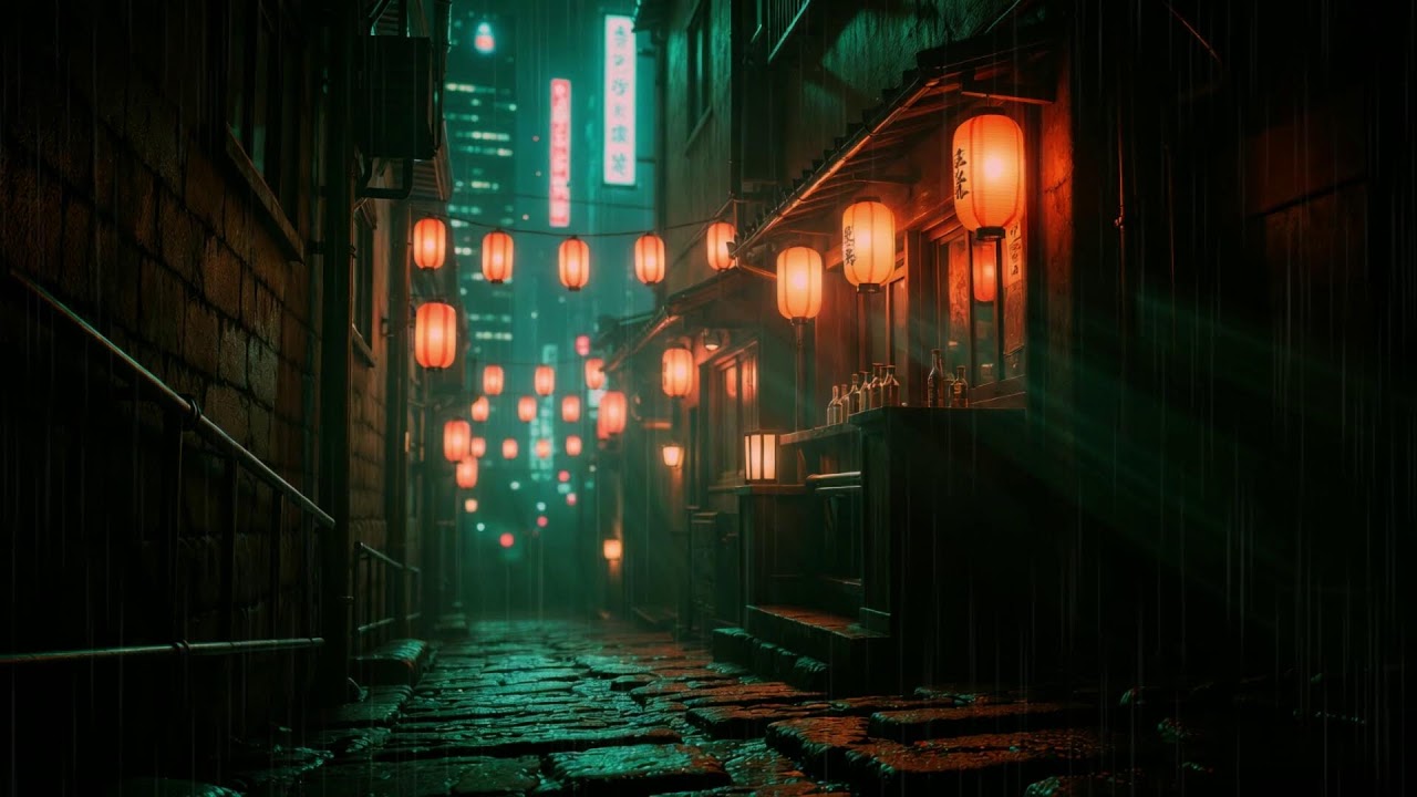 Rain Ambience Old Japan | Chill Lofi Sleep Aid