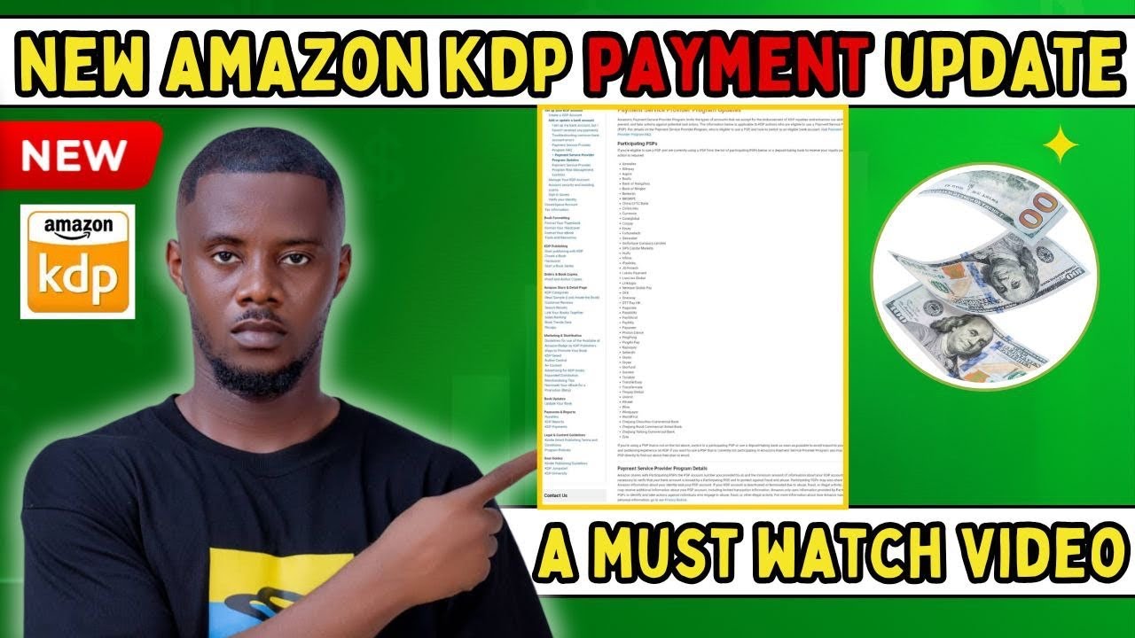 Новое обновление платежной системы Amazon KDP PSP