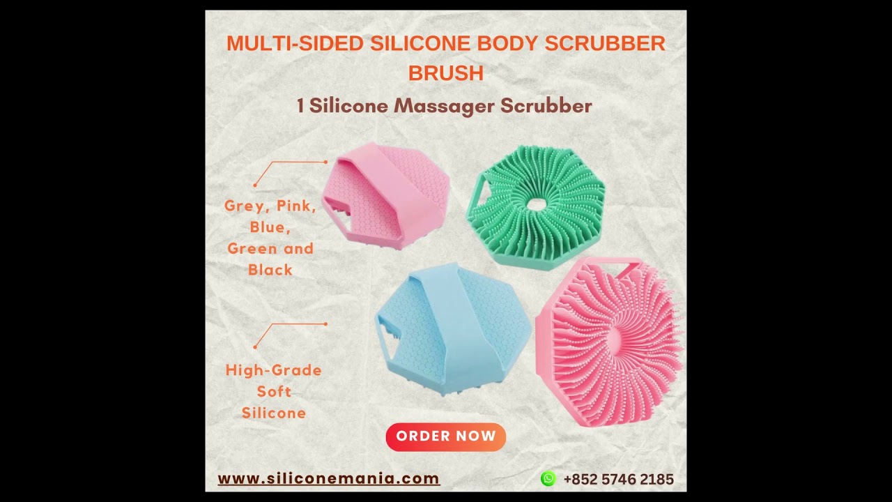 Multi Sided Silicone Body Scrubber Brush.