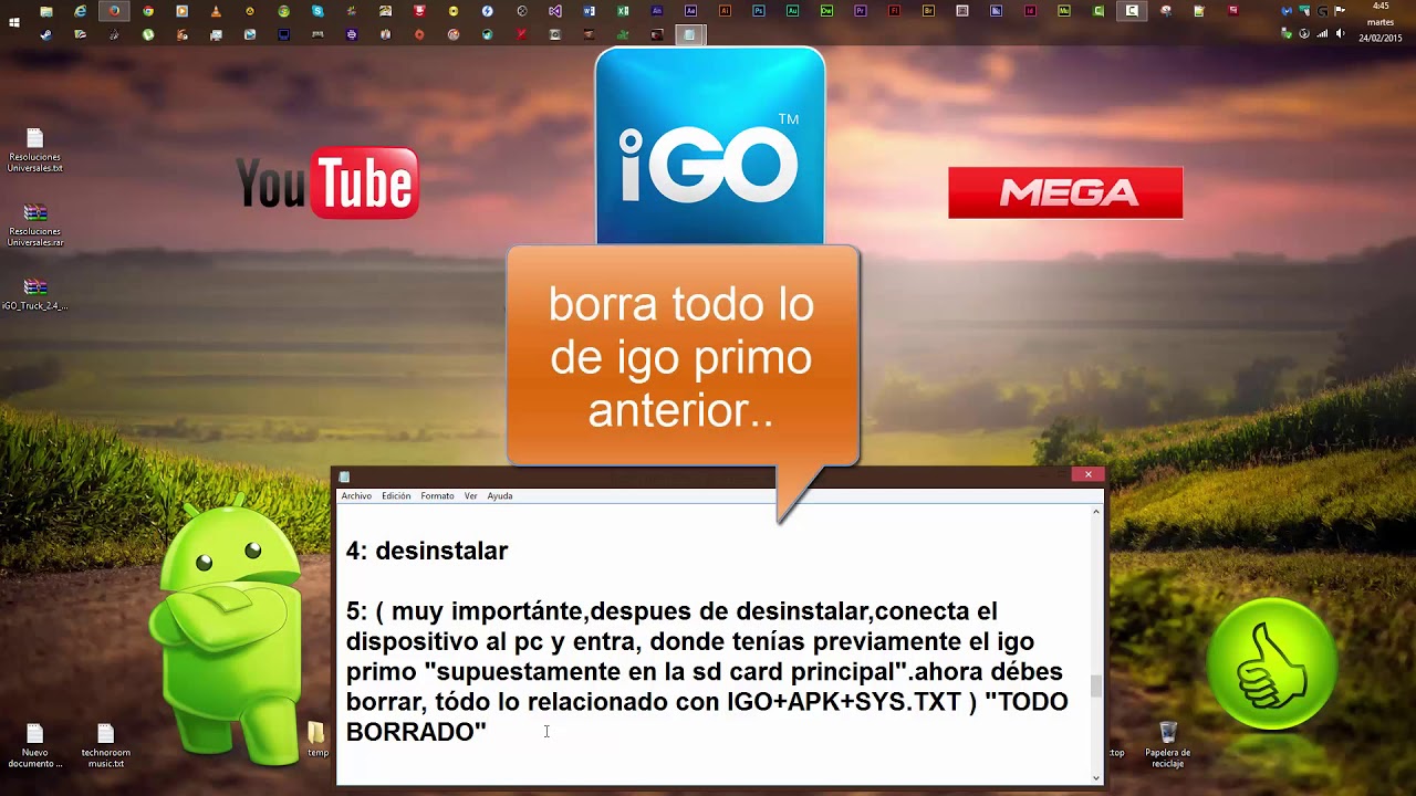 IGO Primo Truck 2015,Europe Full y Totalmente en Español,YOUTUBE,MEGA,ANDROID