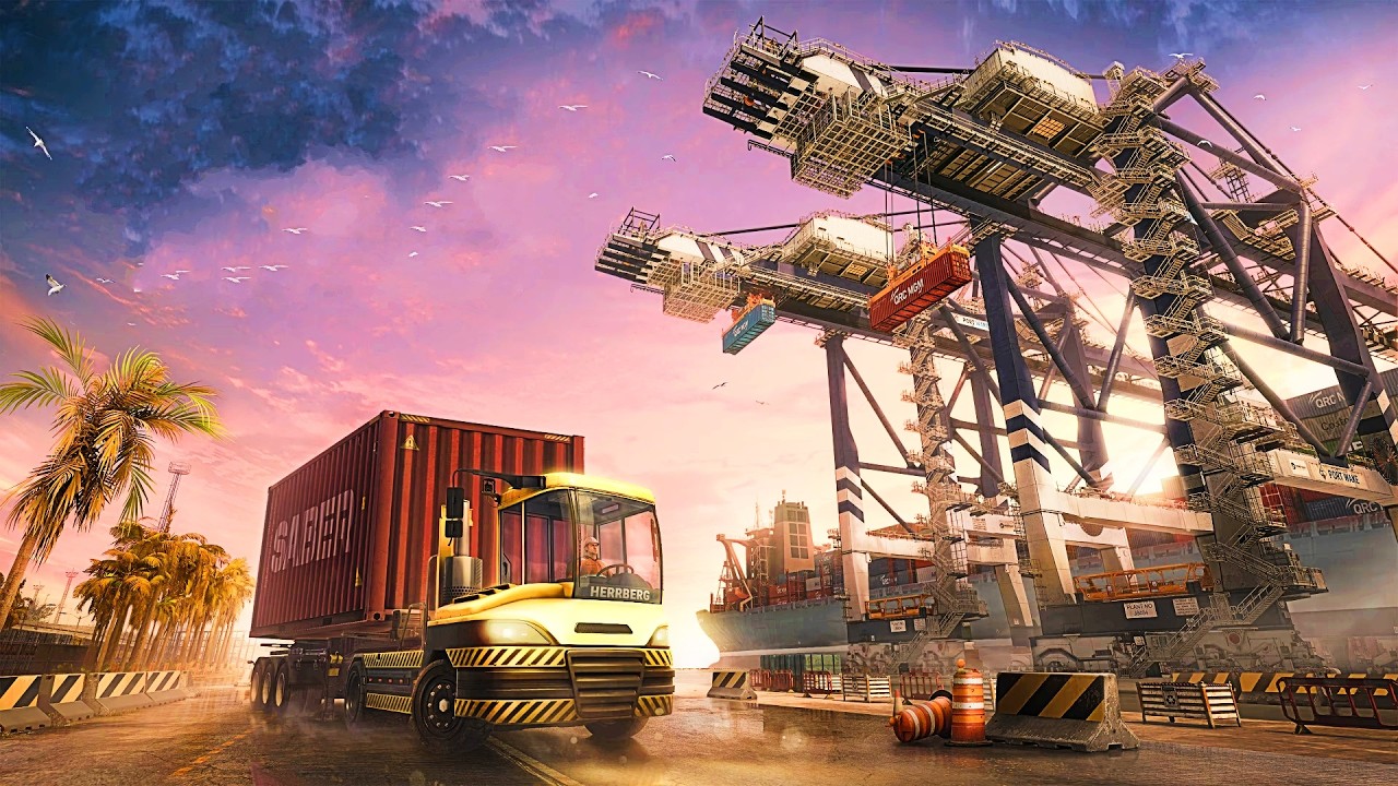 IT IS HERE! DAY 3 - DOCKED - Starting My Career in this Heavy Equipment Simulator at a Port!