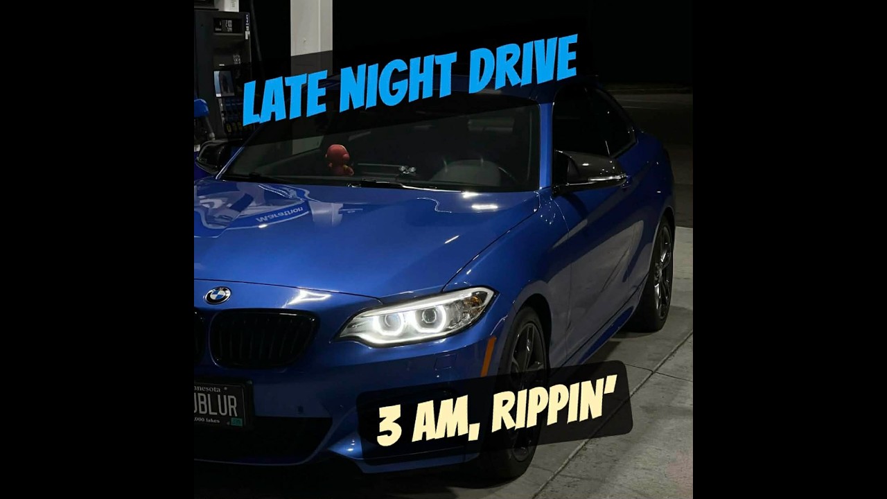 LATE NIGHT DRIVE IN MY BMW M240 THAT NEEDS A WASH AND TALKING ABOUT RISK MITIGATION IN DRIVING