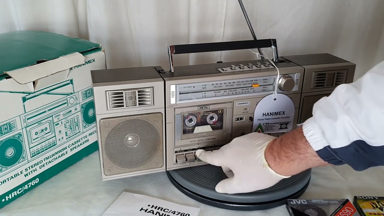 NEW Radio Cassette Recorder Hanimex plus SONY ( Metal ) JVC Tape