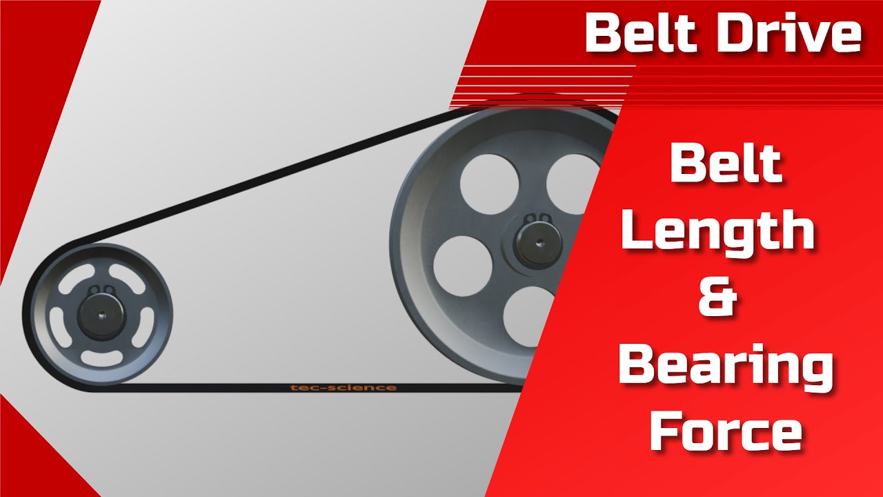 Calculation of the belt length and bearing force