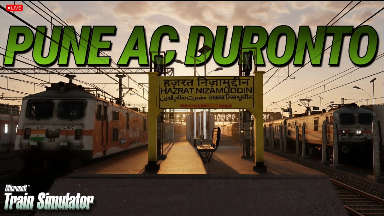 Hazrat Nizamuddin ➜ Kota Non Stop Runnig 12264 Pune Ac Duronto | Train Sim | Msts / Open Rails Live