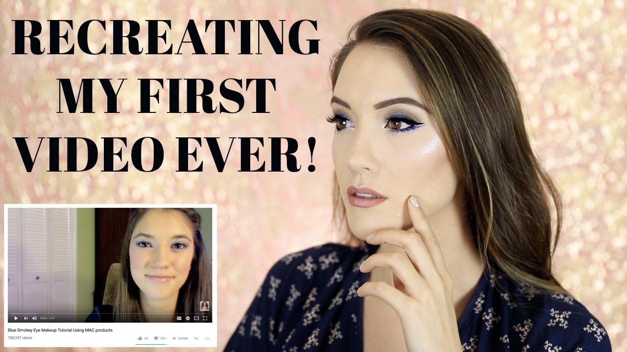 RECCREATING MY FIRST VIDEO EVER - BLUE EYE MAKEUP TUTORIAL! | Blair Fowler