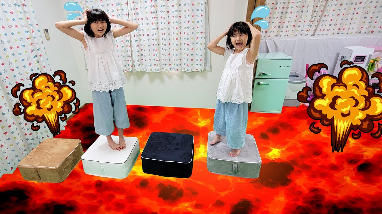 お家が溶岩だらけになっちゃった～＞＜OPPOMANでFloor is Lava！　himawari-CH