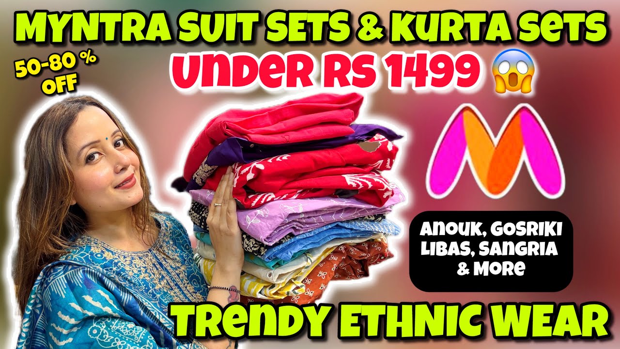 Myntra “TRENDY” Suit Sets & Kurta Sets 😍 Under Rs 1499/- ✨ Neha Singh #myntrafinds #myntra 