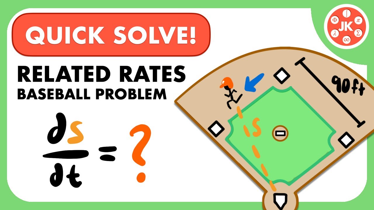 Related Rates - Baseball Diamond Problem | JK Math