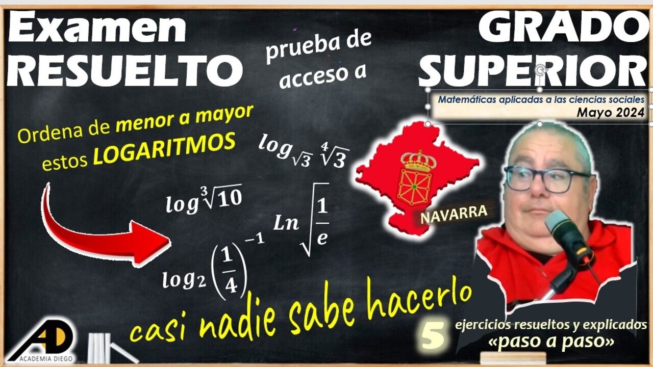 Prueba de acceso a GRADO SUPERIOR NAVARRA CCSS 2024 SOLUCIÓN COMPLETA