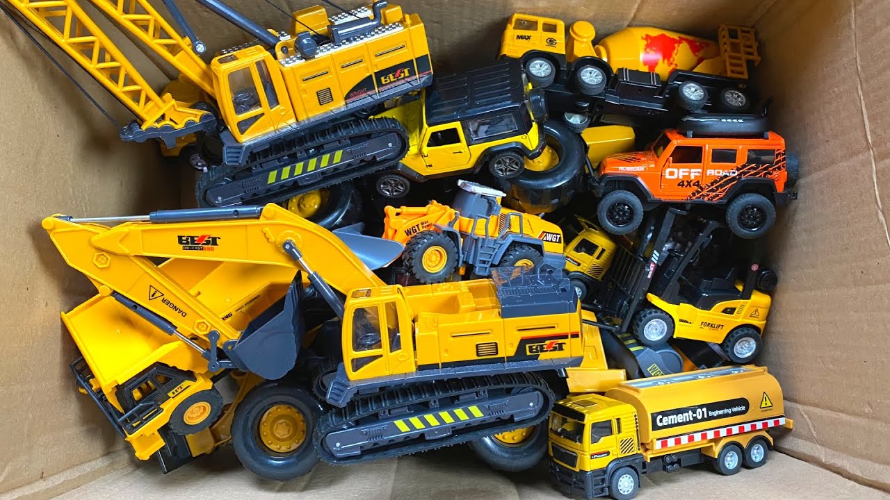 RC TRACTORS, MEGA RC TRUCKS, RC MACHINES COLLECTION!!-EXCAVATOR LESU ET30H,KABOLITE K350-200 DIGGER