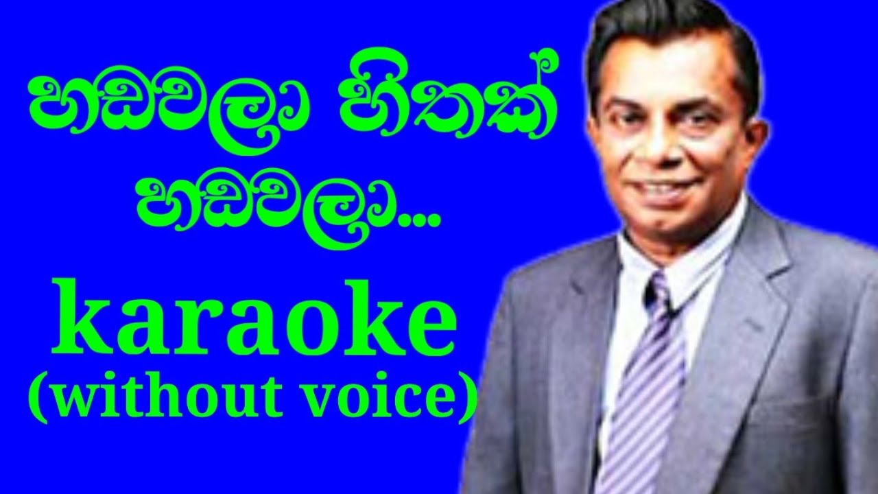 Hadawala Hithak Hadawala karaoke track without voice|Saman De Silva|SL VO Music