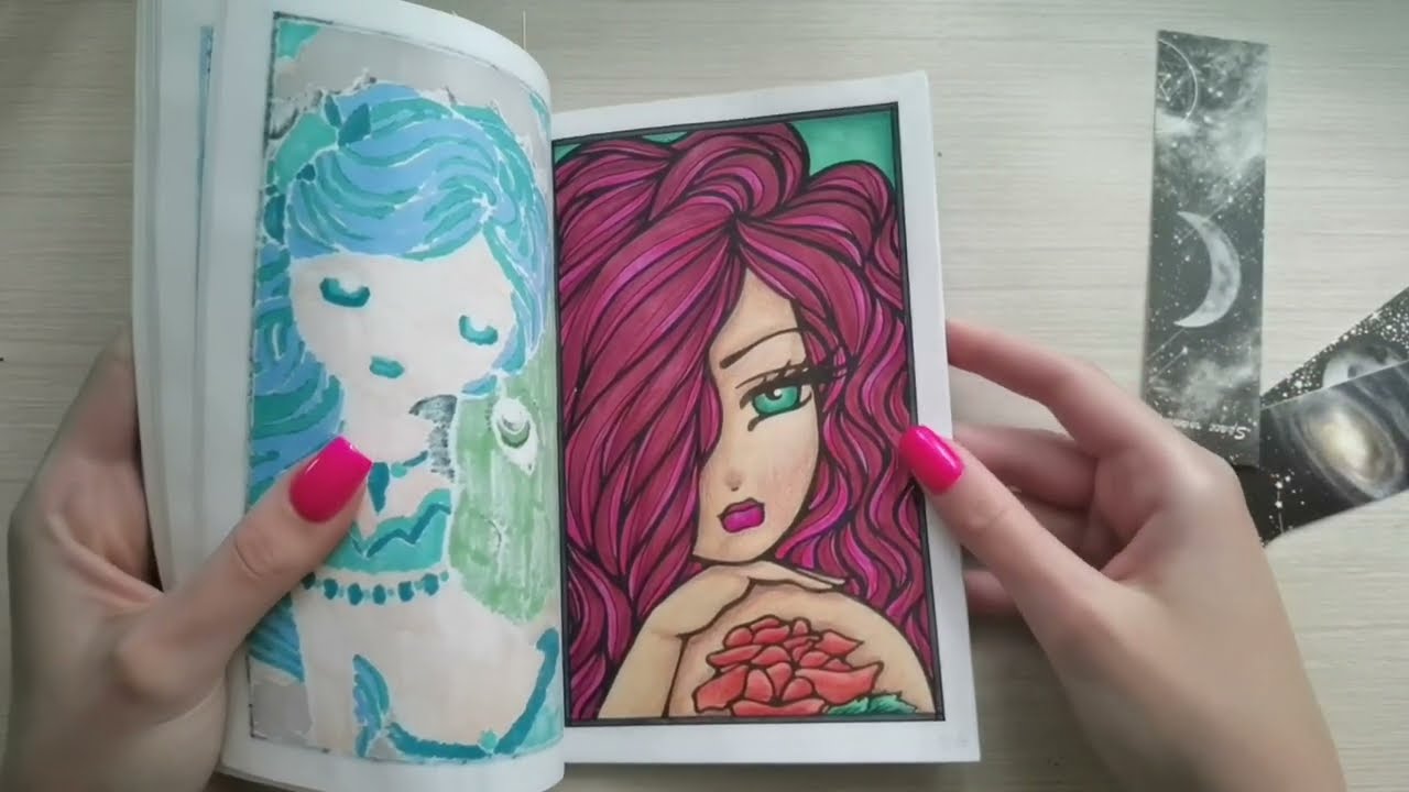 Часть 2. Дорабатывая свои старые работы в Enchanted Faces// Hanna Lynn //РАСКРАСКИ АНТИСТРЕСС