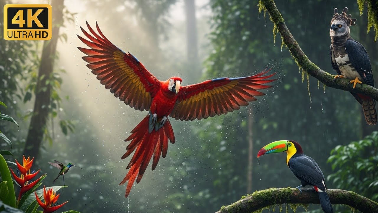 The most colorful birds of the Amazon, ever filmed in 4K HDR.