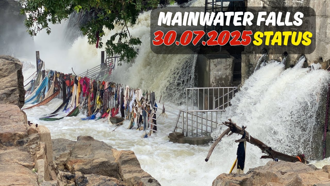 ✨TodayHogenakkal 🤯Water Level 👉57000 Cubic feet | 💦😵Mainfalls Condition #mainfalls #hogenakkal