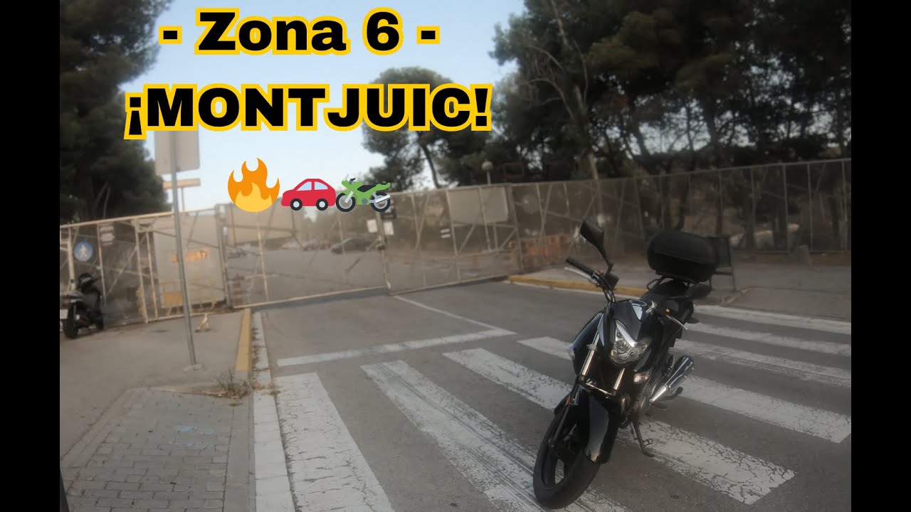 RECORRIDO de EXAMEN -Zona 06 Montjuic- ''En moto A2''