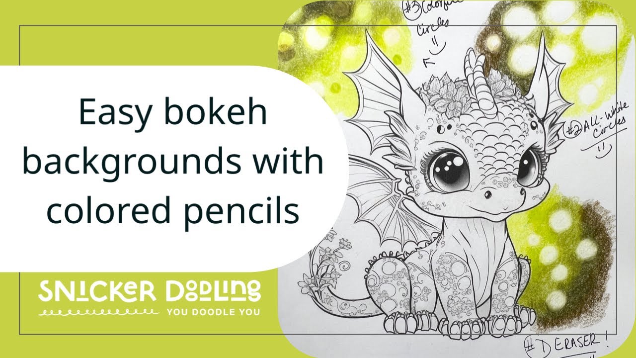 Three ways to create a beautiful bokeh background for your coloring book pages