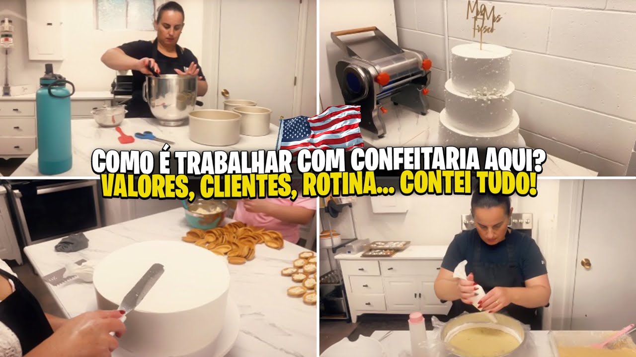 COMO É TRABALHAR COM CONFEITARIA NOS EUA?| DIFERENÇAS ENTRE BRASIL E EUA 🍰🇺🇸