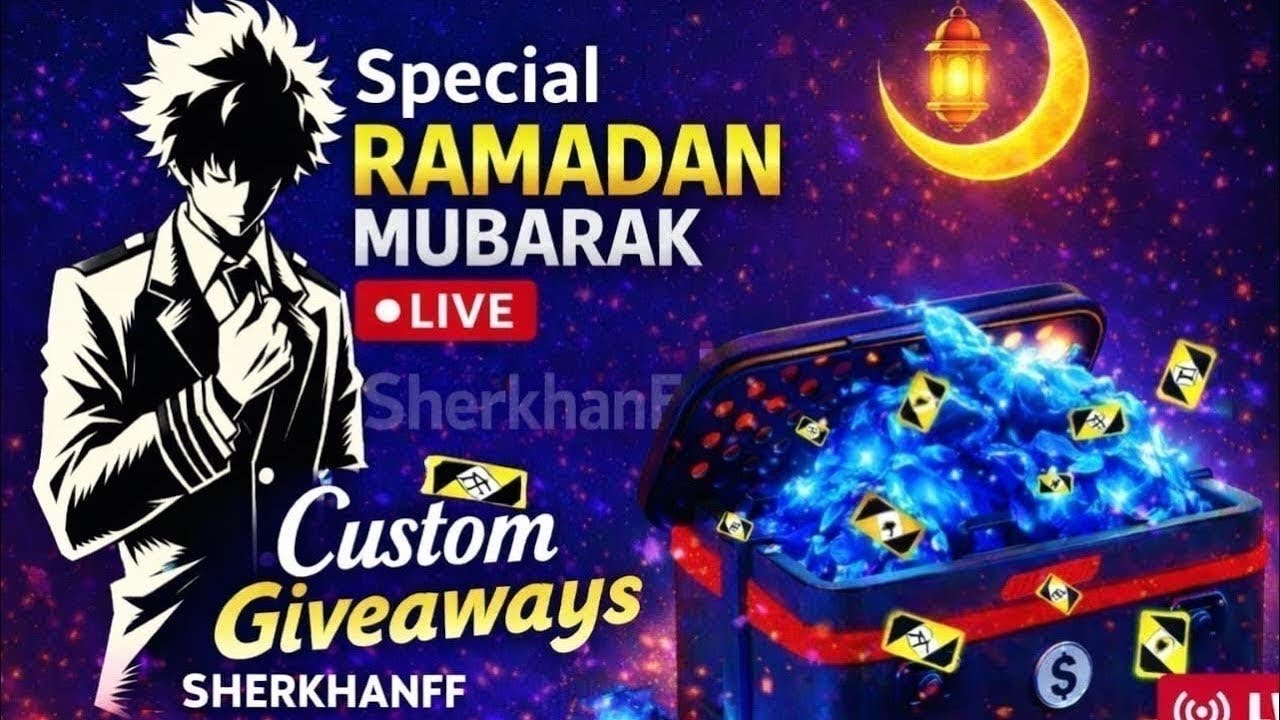 SHERKHANFF LIVE – Diamonds & Elite Pass GiveawayFree Fire Pakistan Live | SHERKHANFF Custom Rooms +