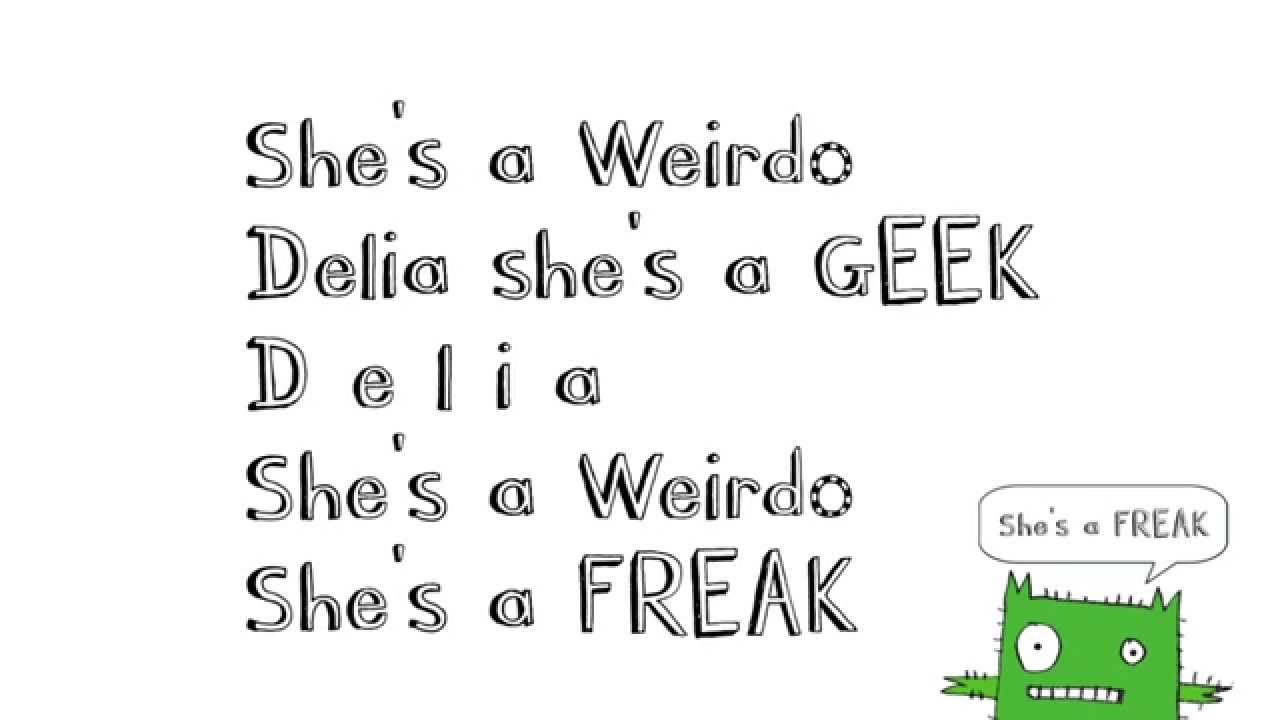 Sing along to Delia's a Weirdo by Tom Gates' band DOGZOMBIES!