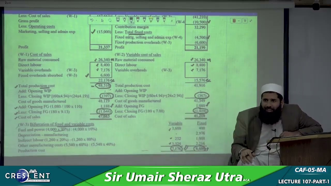 CAF 5 Sir Umair Sheraz Lecture 107 PART 1