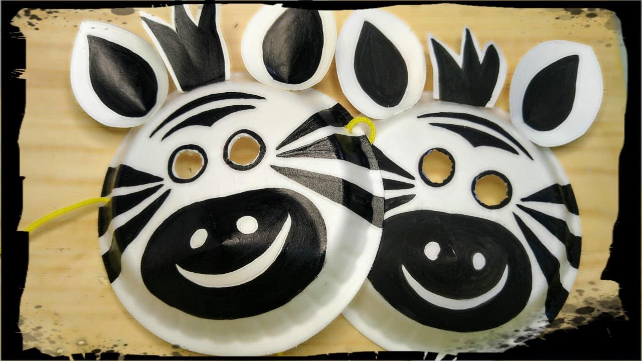 How to make Zebra mask for kids.How to make easy 3D Zebra mask.Animal mask.Easy 3D mask.easy mask.