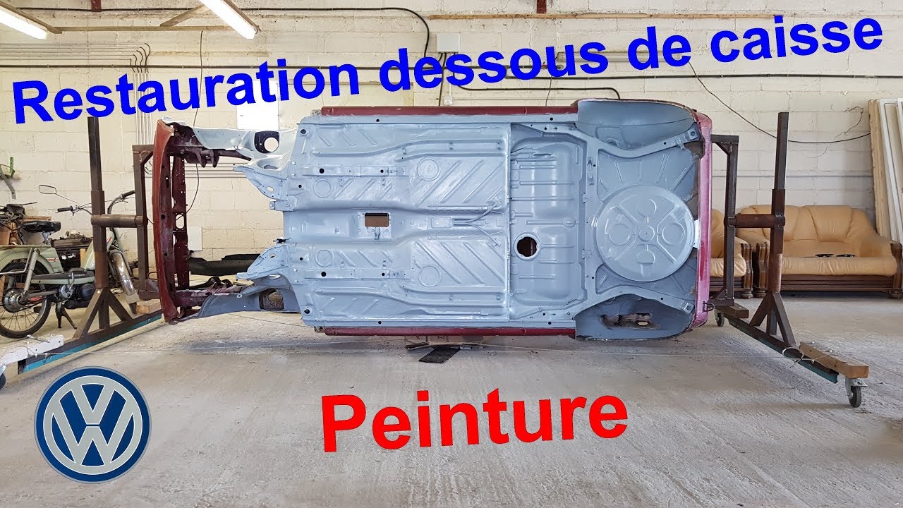 Restauration Golf 1 - Peinture dessous de la caisse  - 🔧6