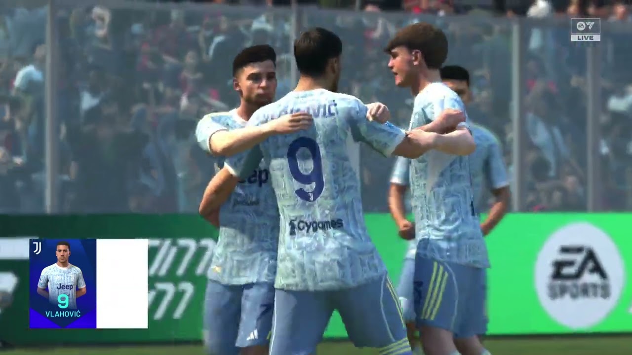 EA FC 26 PS5 Pro Vlahovic strong sprint goal Vs Cagliari sliders V9.1 FUMA Legend Authentic 15