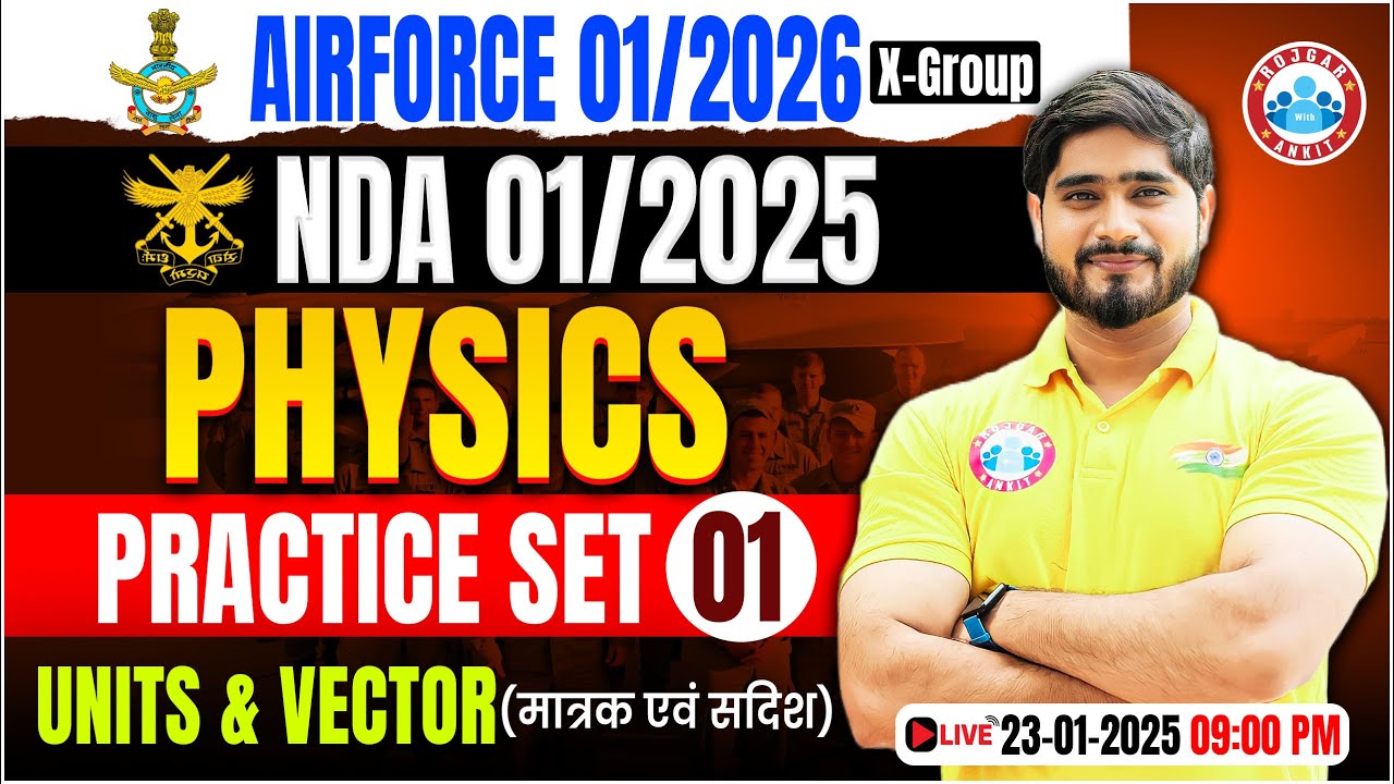 Airforce Practice Set 2025 | Units & Vector | NDA Physics Practice Set | By Dharmendra Sir